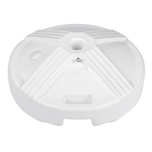 Pre-Filled Concrete Umbrella Base - White